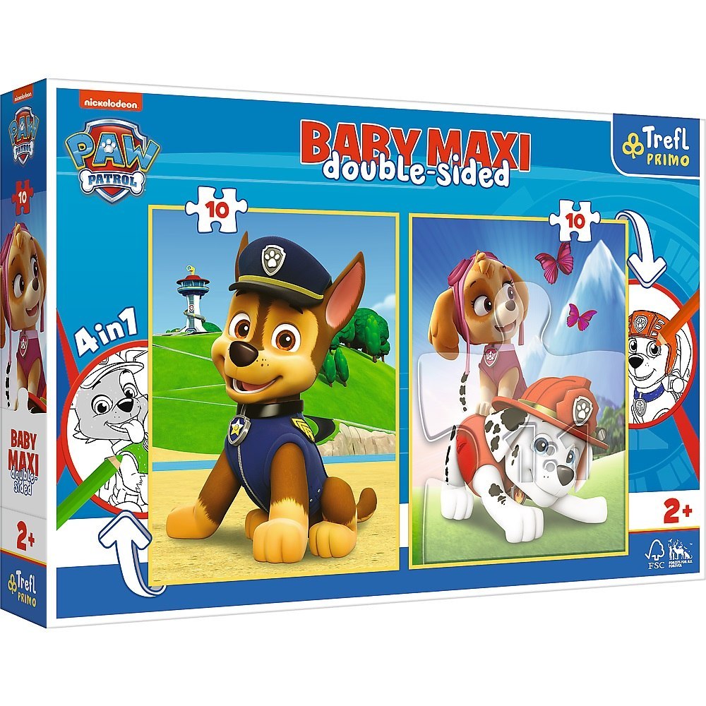 PUZZLE BABY MAXI 2X10EL. TEAM PAW PATROL TREFL 43003 TREF TREFL